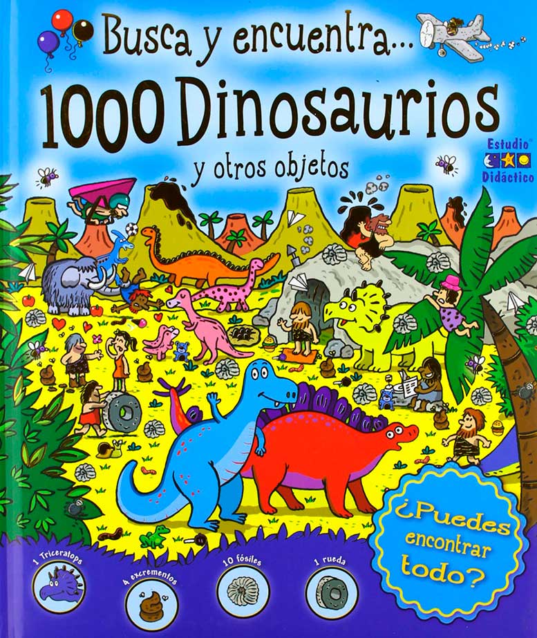 1000 dinosaurios y otros objetos busca y encuentra